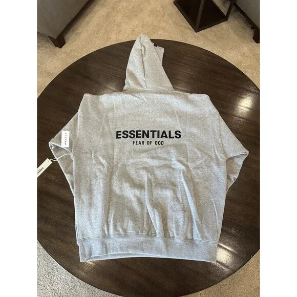 Small/Medium/Large Fear Of God Essentials Hoodie Dark Oatmeal SS22 NEW AUTHENTIC - Picture 2 of 11